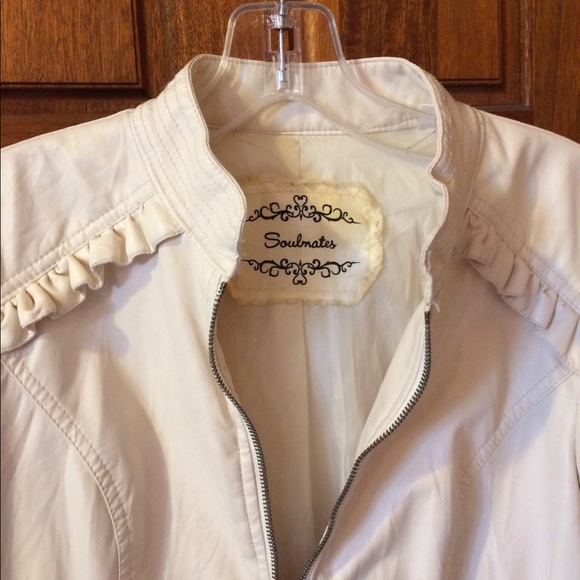 Soulmates White faux leather jacket - Picture 3 of 3